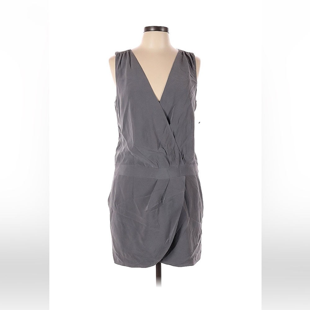 J. Crew 100% Silk Grey Dress Size 10